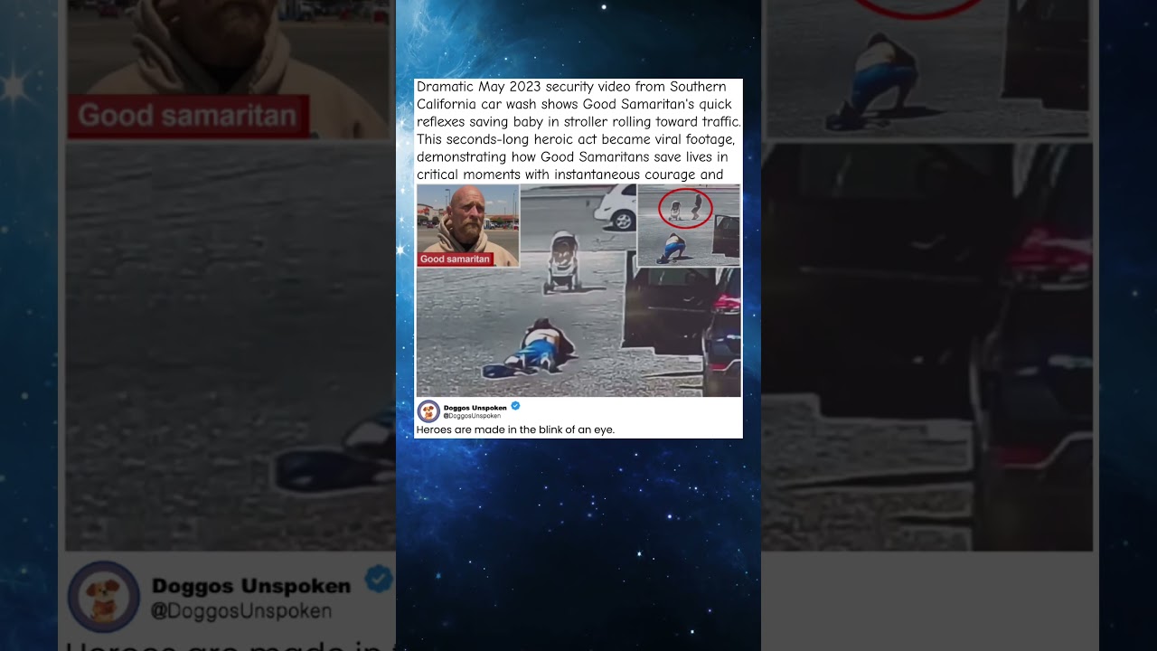 California Car Wash Baby Stroller Rescue Becomes Viral Security Camera Footage #baby rescue #viral s