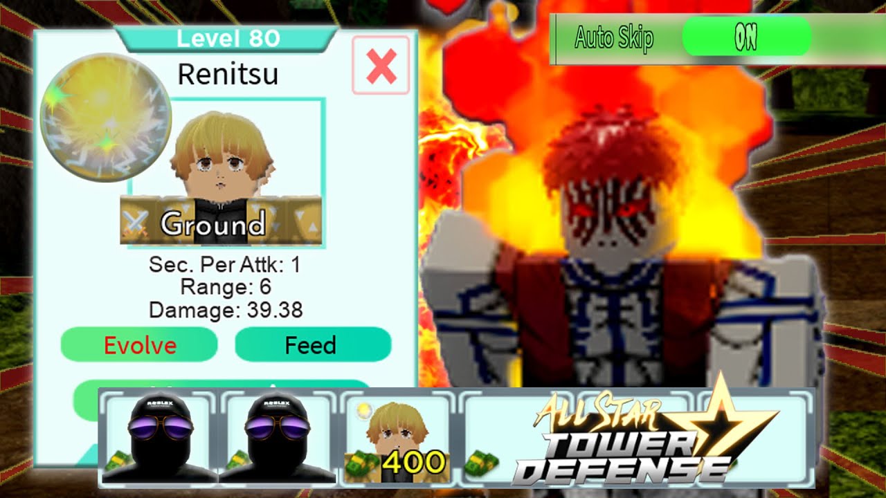 Level 80 Renitsu (Zenitsu) in Challenge 1 | Light Breath Orb Showcase | All Star Tower Defense