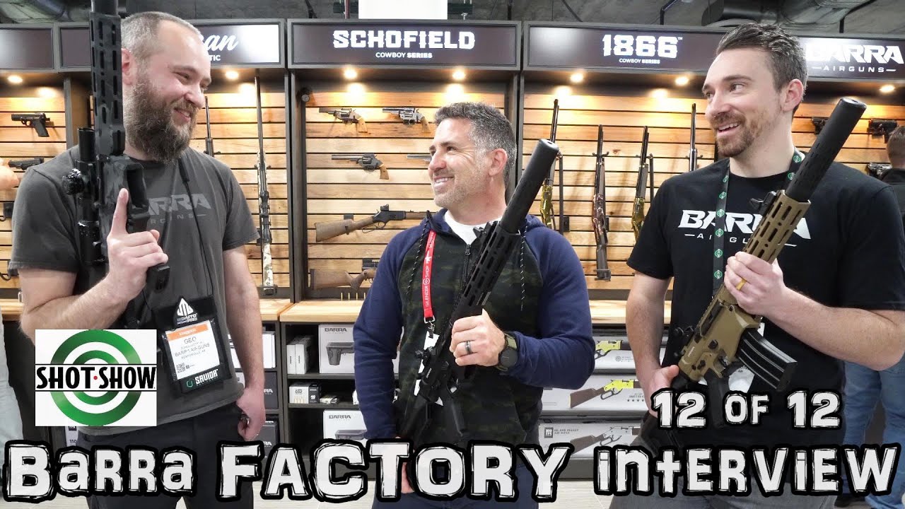 NEW Barra Airguns (FACTORY INTERVIEW) 400E Full-Auto BB Gun, 1886 Co2, 1100Z, 900 - SHOT Show 2023
