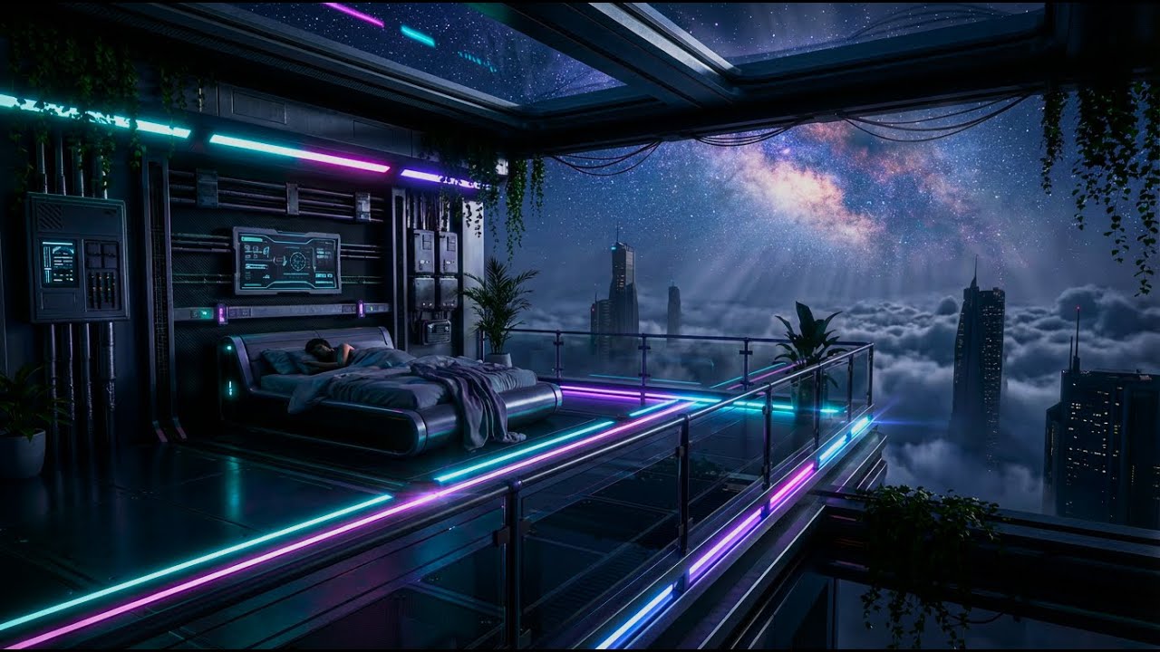 NIGHT RESET: Bilateral Sleep Music (90 MIN) • Dark Cosmic Calm • Deep Aura Sounds