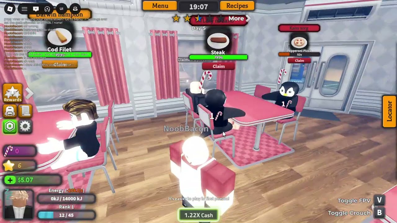 A day with Bacon at da restaurant