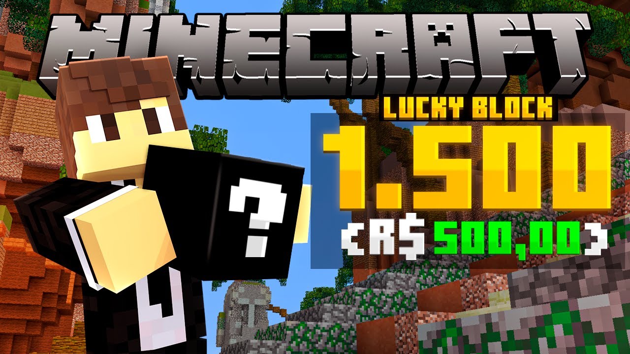 GASTEI 1.500 de CASH nessa nova LUCKY BLOCK (R$ 500,00) - Minecraft Rankup Legacy