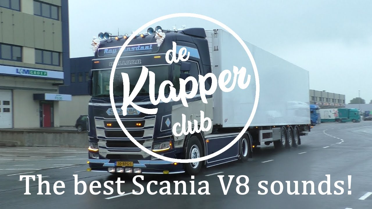 The Best Scania V8 Open Pipe Sounds! | Klapper Compilatie #4