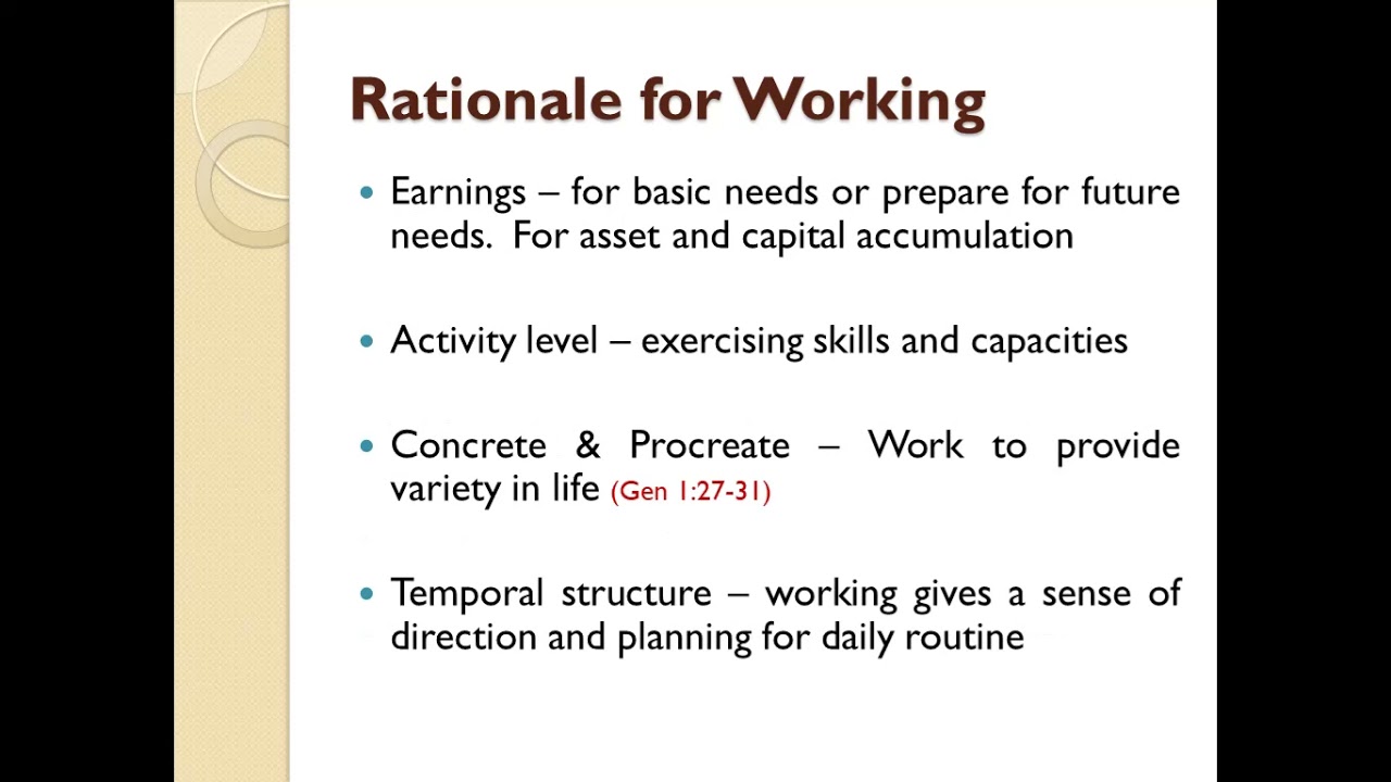 Work and Economic Life