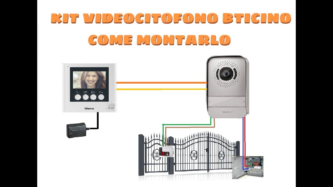 Kit Videocitofono Monofamiliare Bticino 2 fili 316913 (MONTAGGIO)