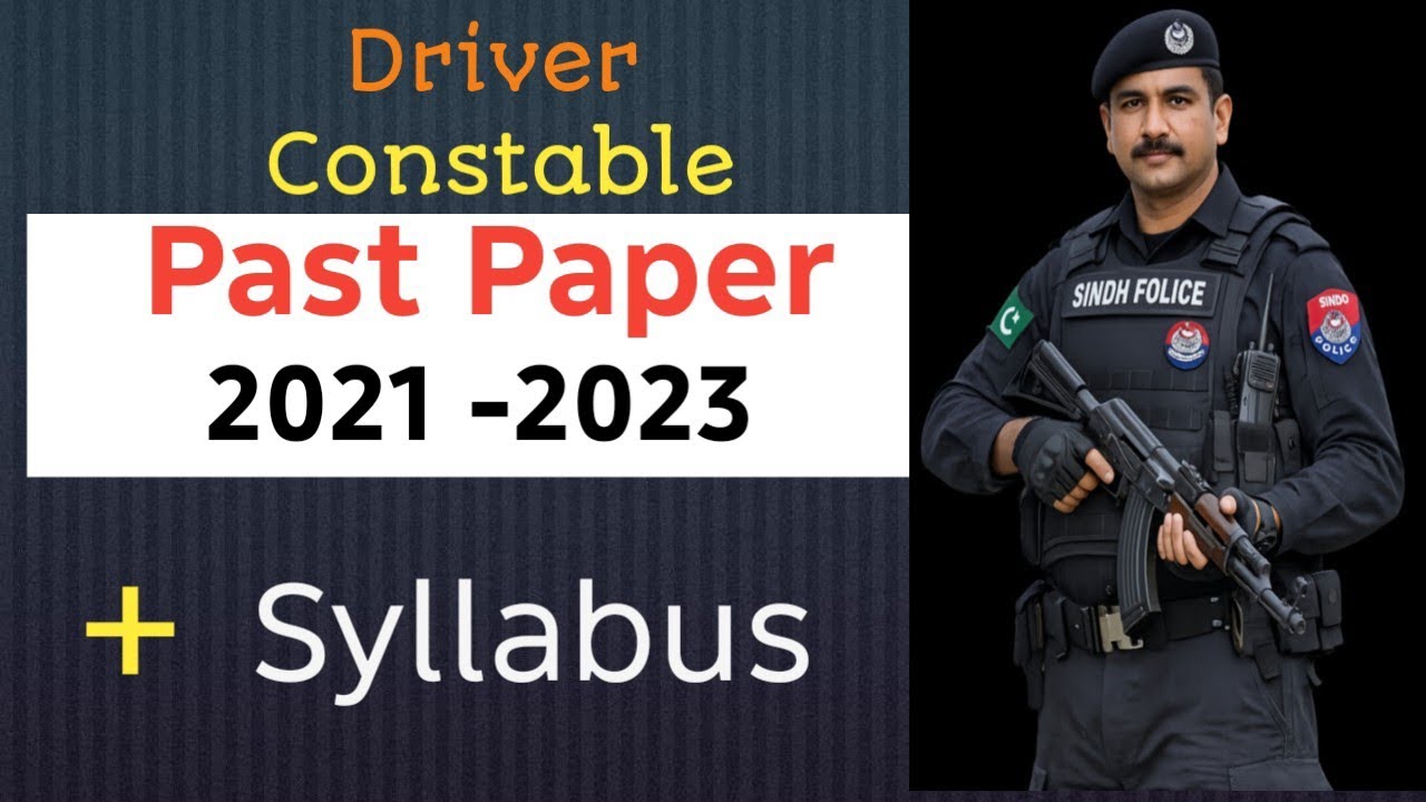Driver Constable Sindh Police Syllabus & Past Paper Solve (Complete Guide)