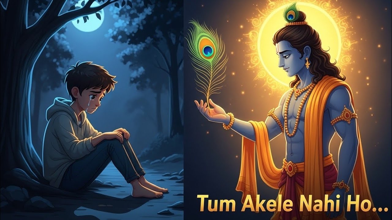 🌸💗Tum Akela mahsus karte ho per main tumhare sath hun 🫂✨/krishna gyaan fir students & overthinkers.