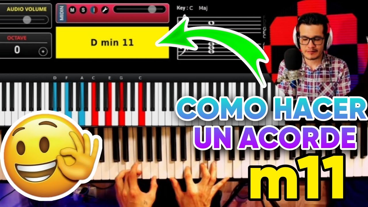 🎶COMO HACER UN ACORDE m11 En El PIANO MUY FACIL 🎹👌💯 REARMONIZA TUS CANCIONES CON ACORDES 11😯🎼🎧