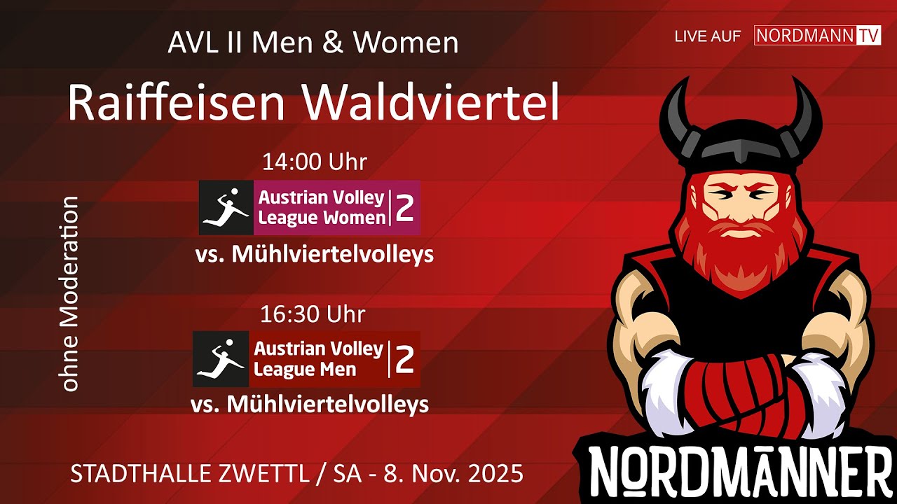 Volley League Men II & Women II Spiel zwischen URW Raiffeisen Waldviertel vs. Mühlviertelvolleys