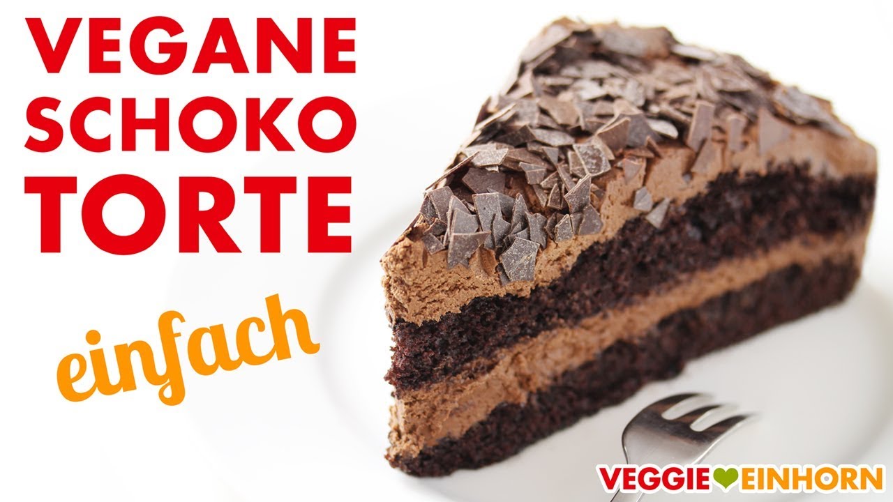 Einfache Vegane Schokotorte | Schokoladentorte backen | Veganes Schoko Torten Rezept