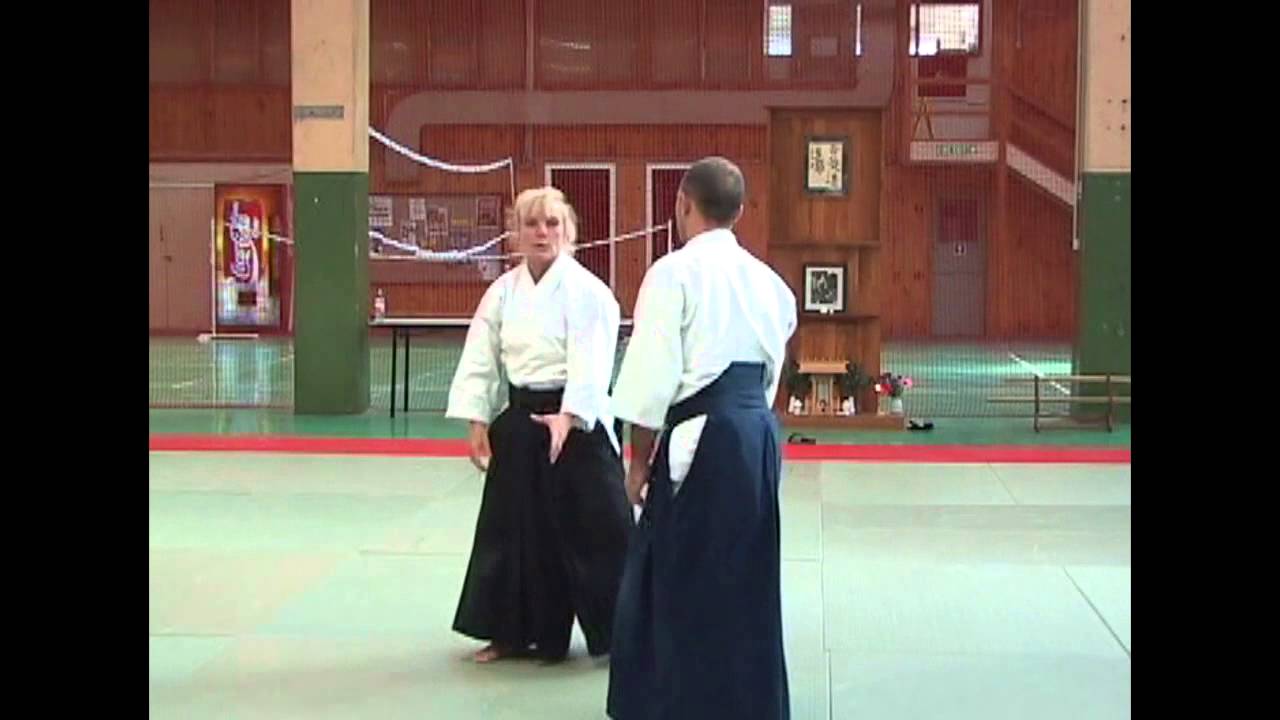 Pat Hendricks, 7th dan, demonstrates Shomenuchi Iriminage