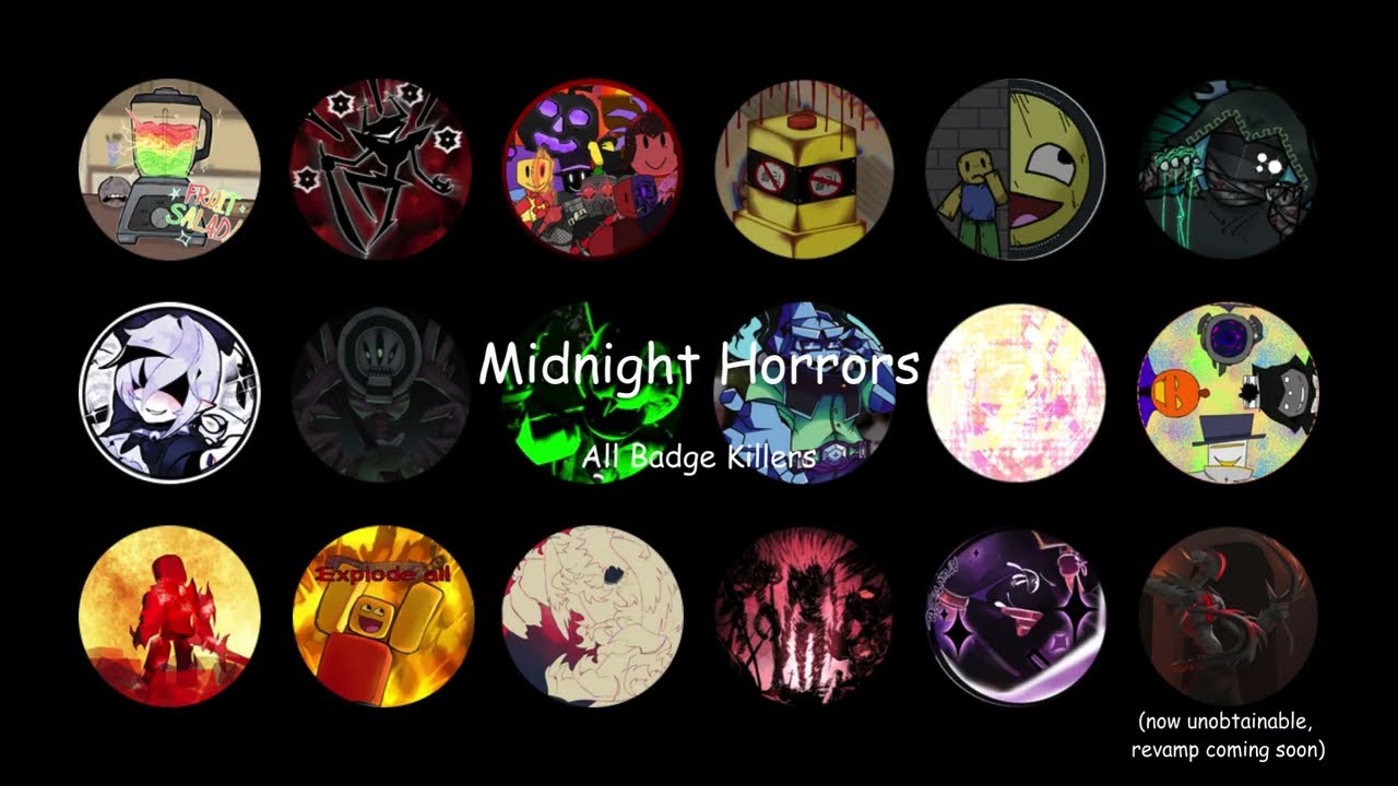 [Roblox/Midnight Horrors] - All Badge Killers