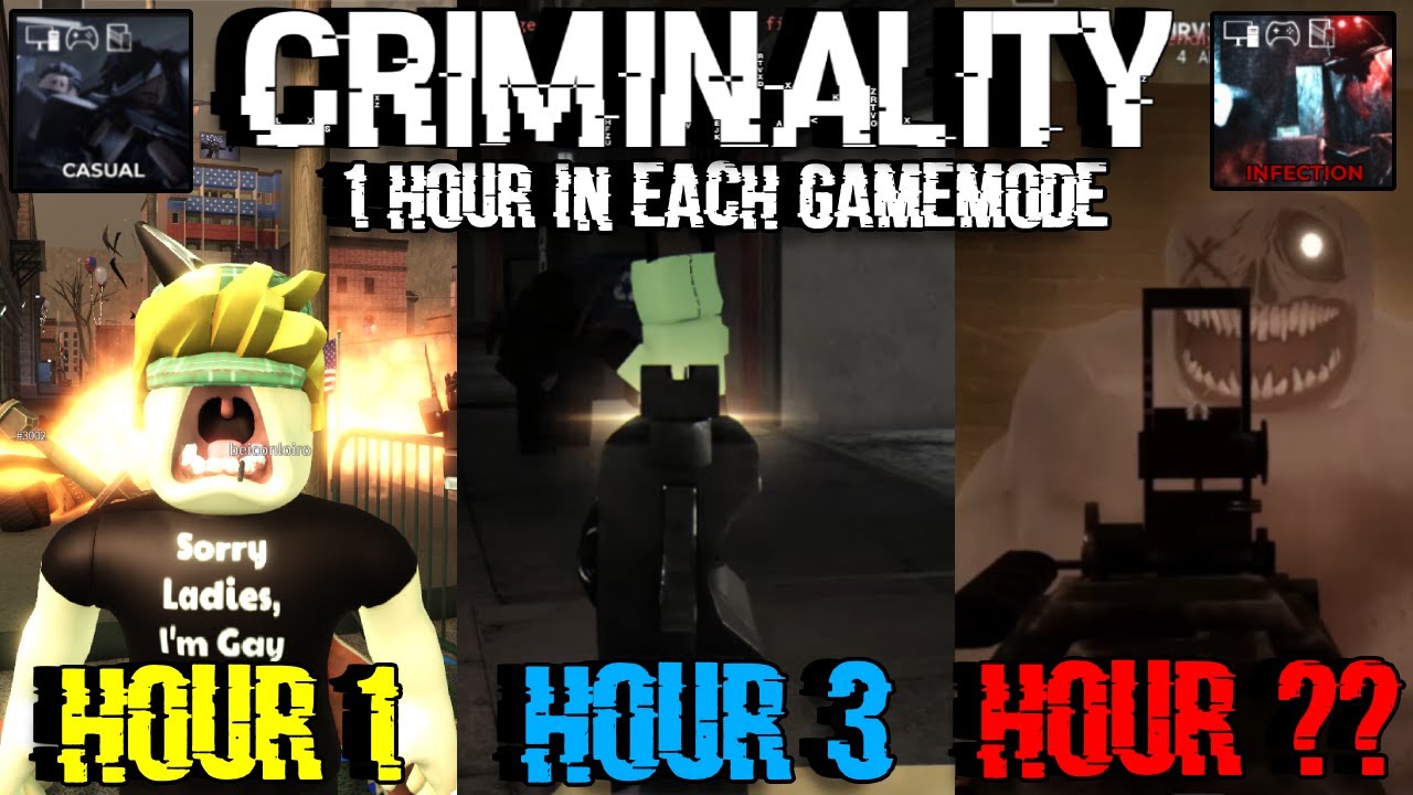 Surviving 1 Hour in EVERY Criminality Game Mode (Roblox Challenge)