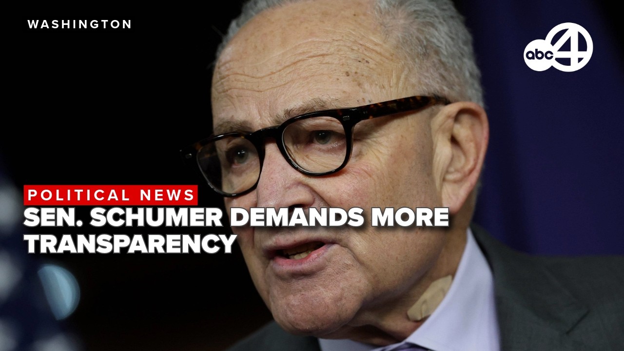 Sen. Chuck Schumer stands alongside Epstein victims, demanding more transparency