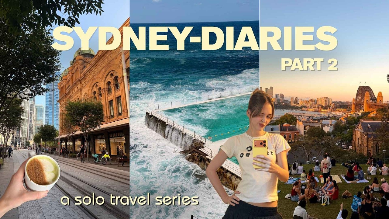 Sydney Solo Travel: Bondi Beach, Coastal Walk & Golden Sunset 🌊🌴🌆 Vlog / luisaalia