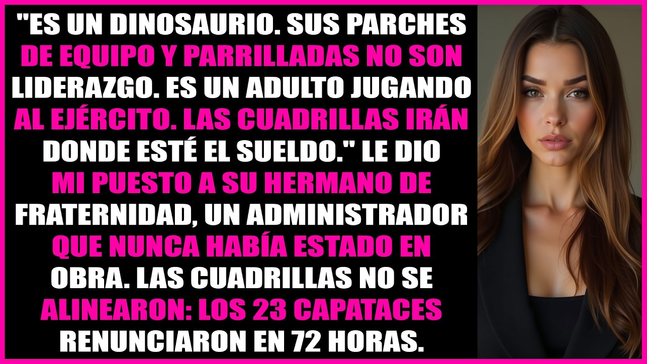 Mi jefe dio mis equipos a su amigo de fraternidad y todos los capataces renunciaron en 72 horas