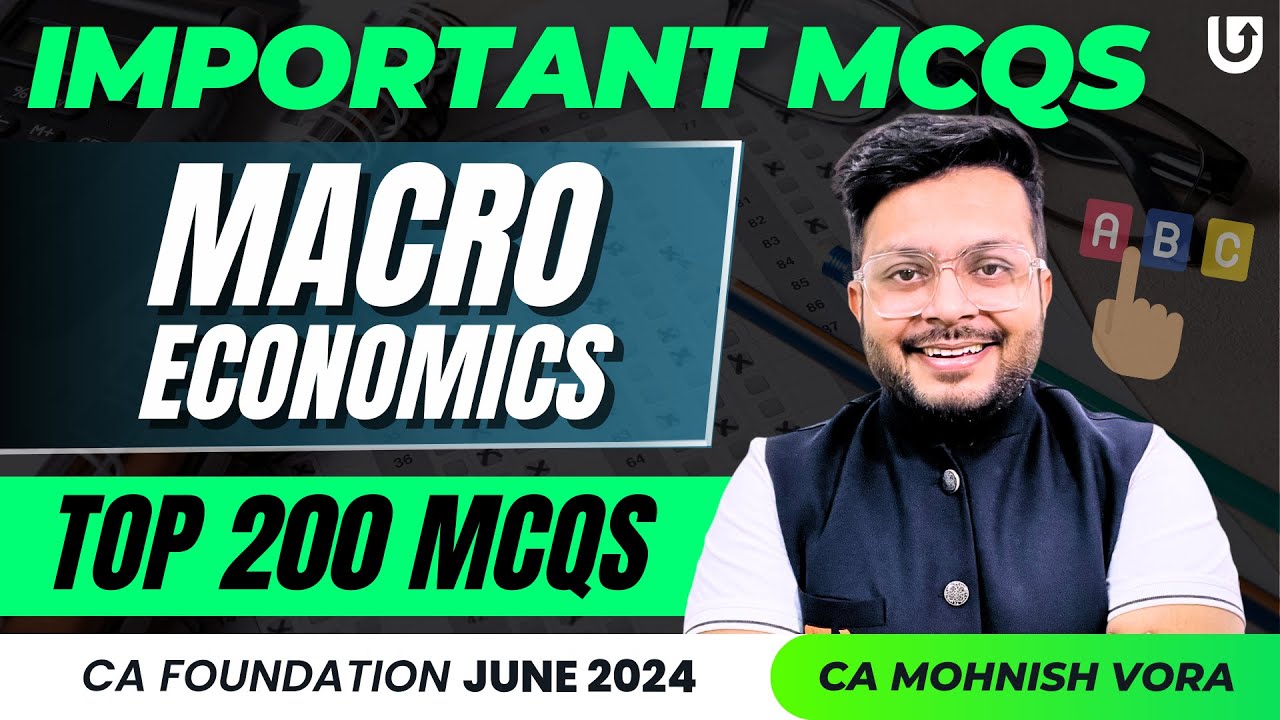 Macro Economics MCQs | Most Important | CA Foundation New Syllabus | CA Mohnish Vora