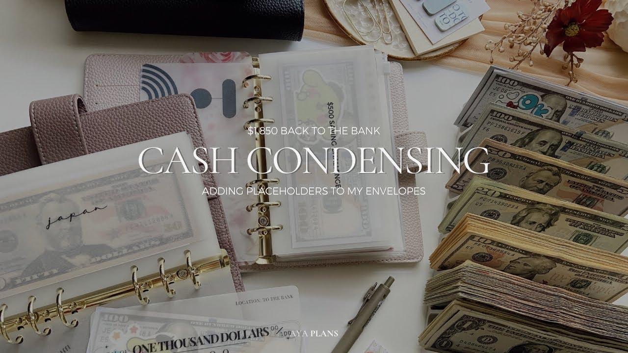 Cash Condensing | $1,850 Back To The Bank | Adding Placeholders To My Envelopes