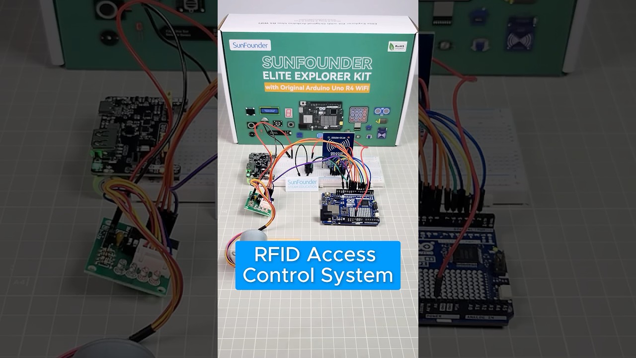 DIY RFID Door Access System with Arduino & Stepper Motor 🚪 - SunFounder Elite Explorer  #arduino