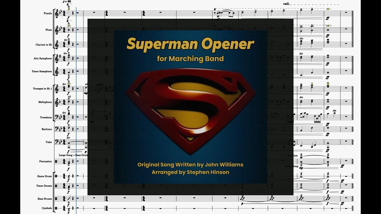 Superman Opening Theme for Marching Band | John Williams Arrangement in MuseScore