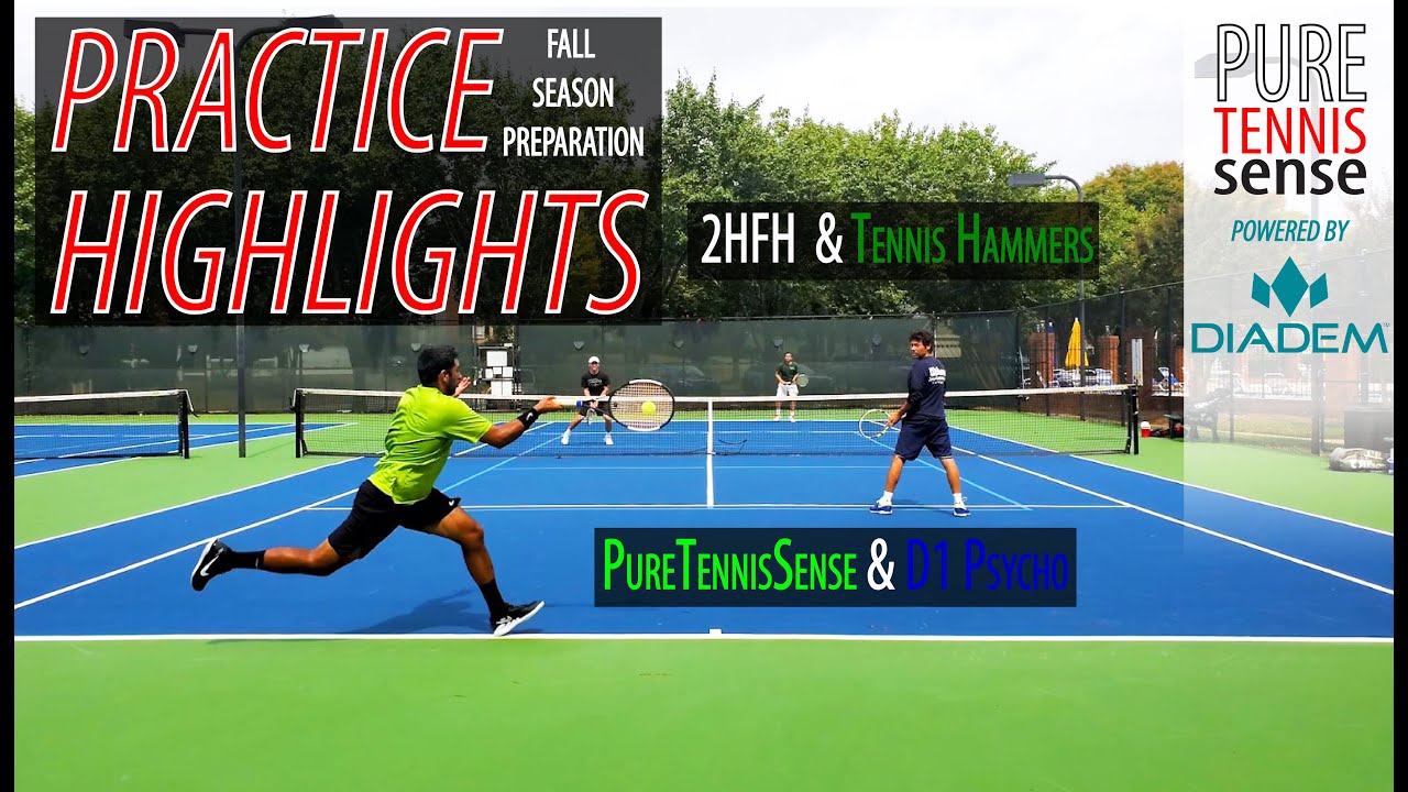 5.0+ Doubles Tennis Highlights  |  PureTennisSense & Partner VS 2HFH & Tennis Hammers  |  60fps