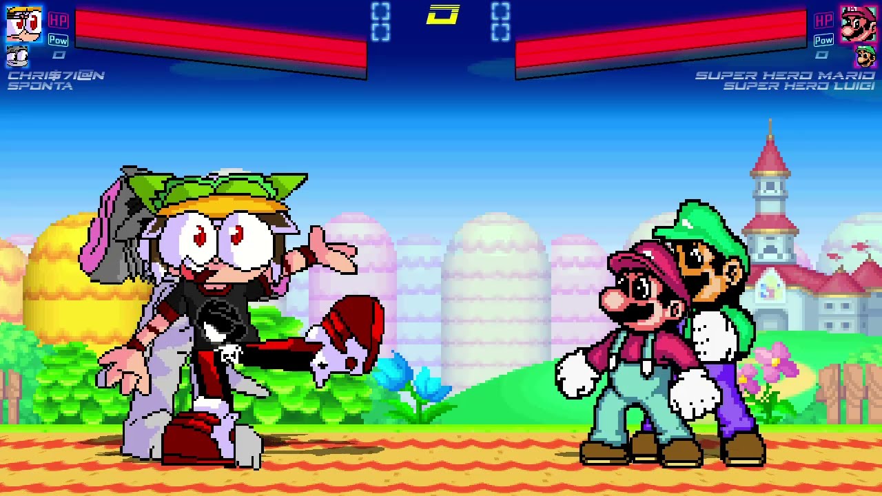 Mugen Request - Chri$7i@n and Sponta VS Super Hero Mario and Super Hero Luigi