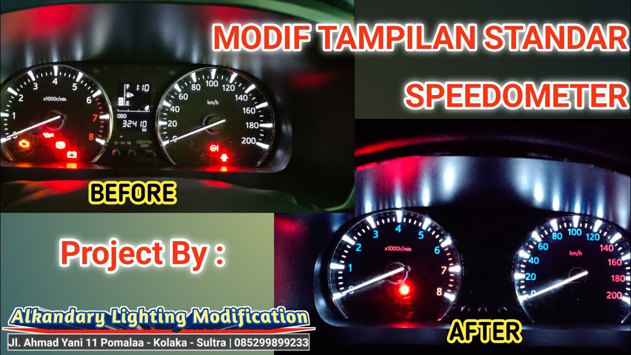 Cara Modifikasi Speedometer Daihatsu Terios X Dengan Warna Beda