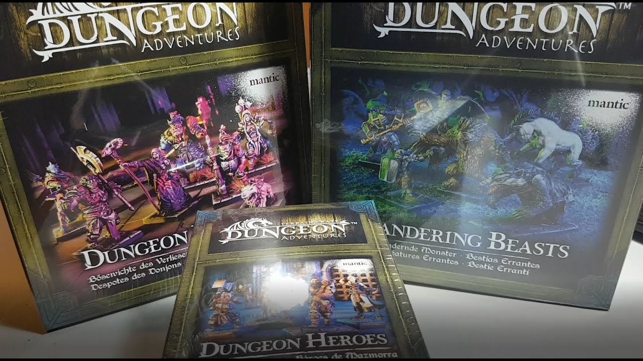 Mantic Dungeon Adventures unboxing - Adventurers, Villians, Beasts