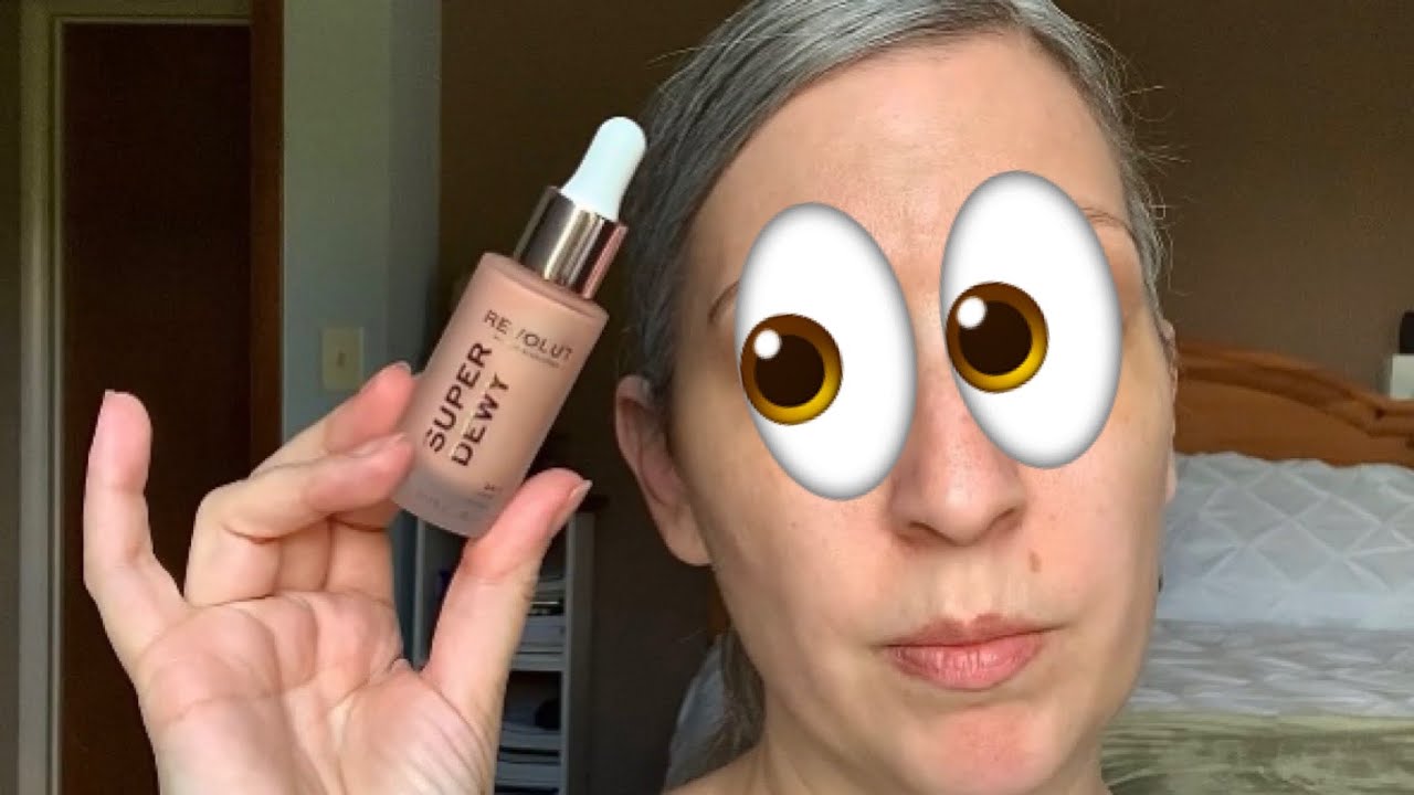 Makeup Revolution Super Dewy Skin Elixir Serum Primer review demo first impression over 40 makeup