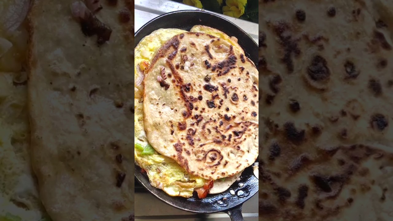 Morning Easy Breakfast Omelette Roti