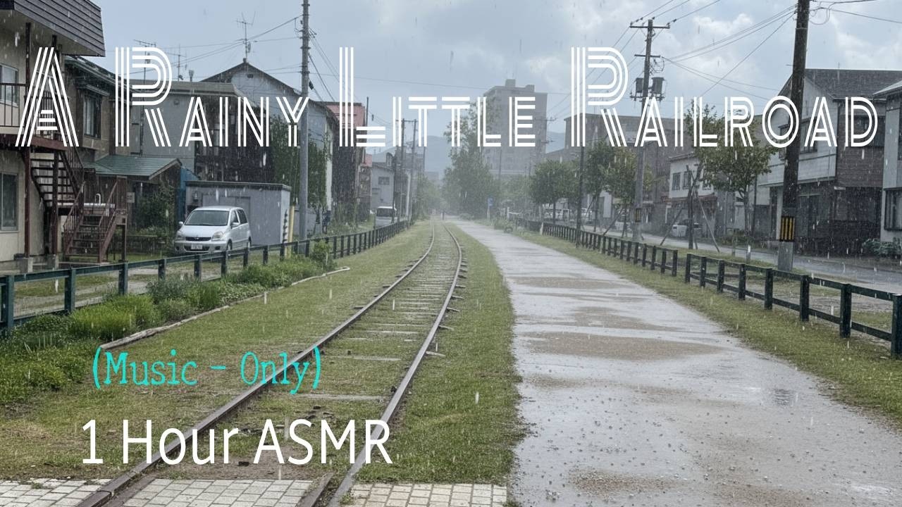 (Music-Only)  1 Hour ASMR | A Rainy Little Railroad ☂️ 듣다가 잠이 드는 음악 😴
