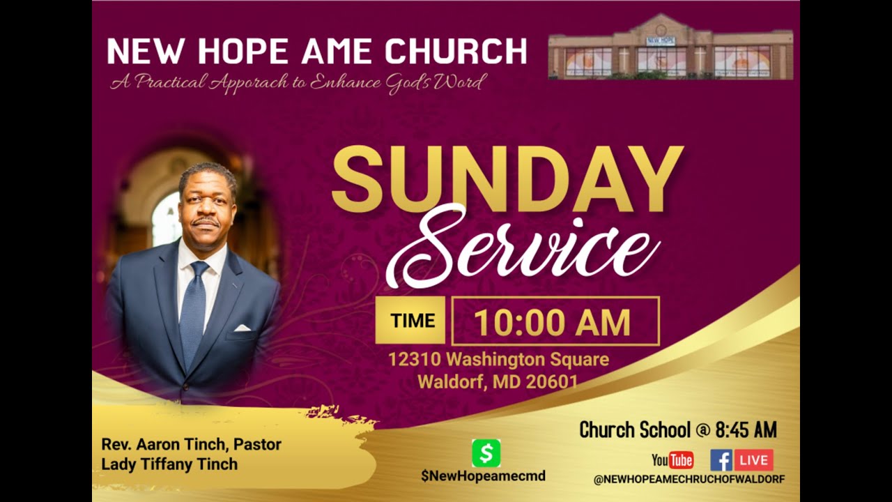 10AM Live Worship Experience- New Hope AME Church - January 11th, 2026