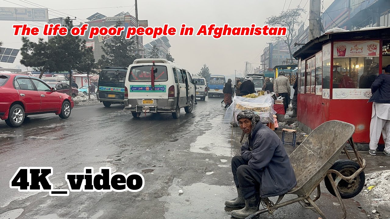 The life of poor people in Afghanistan, Kabul, Dasht-e-Barchi, during winter.