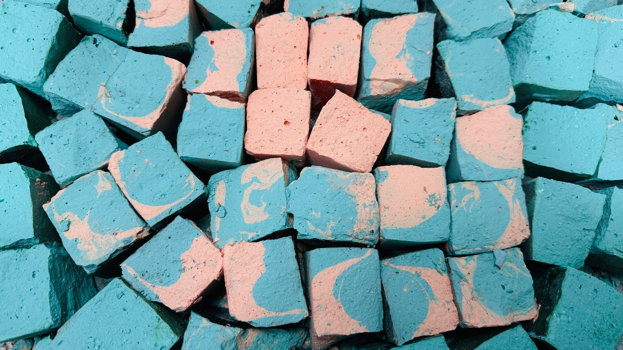 Dual Colour Chalk ASMR Crush |  Soft Chalk ASMR Block 