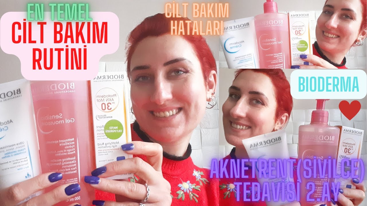 Cilt Bakım Rutinim | Aknetrent sivilce tedavisi 2.ay 💊| Bıoderma Ürünleri | Cilt Bakım hataları ❌