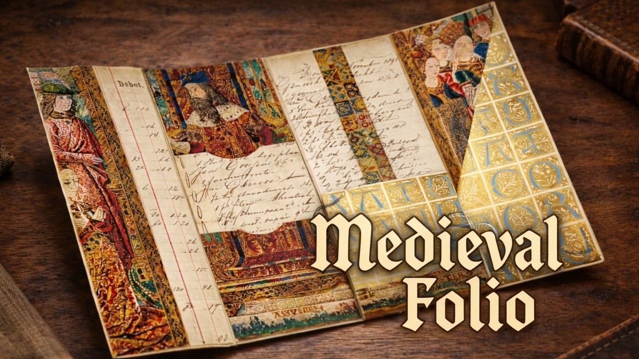Watch Me Turn a Simple File Folder Into a Stunning Medieval Folio - File Folder February Friday