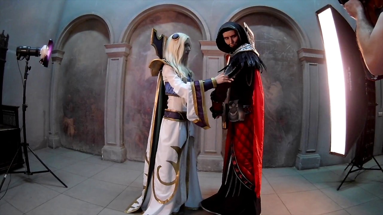 Warcraft - Magna Aegwynn and Medivh [Cosplay photoshoot, backstage]