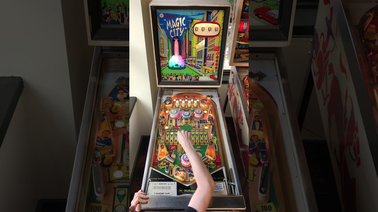 Let’s play Magic City! 1967 Williams EM pinball machine at the Roanoke Pinball Museum.