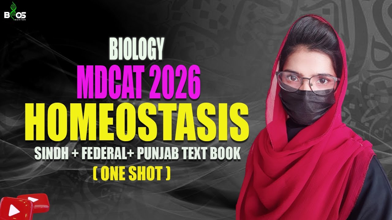 Homeostasis | homeostasis one shot | mdcat 2026 one shot lecture