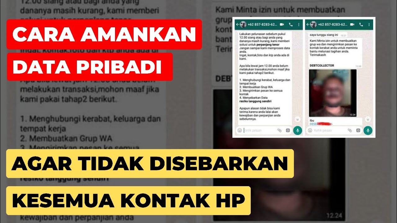 CARA AMANKAN DATA PRIBADI AGAR TIDAK DISEBAR KE SEMUA KONTAK HP..!!