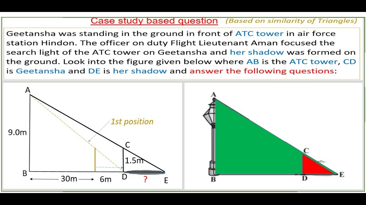 Class10 || Case based || Geetansha was standing in the ground in front of ATC tower in air force...