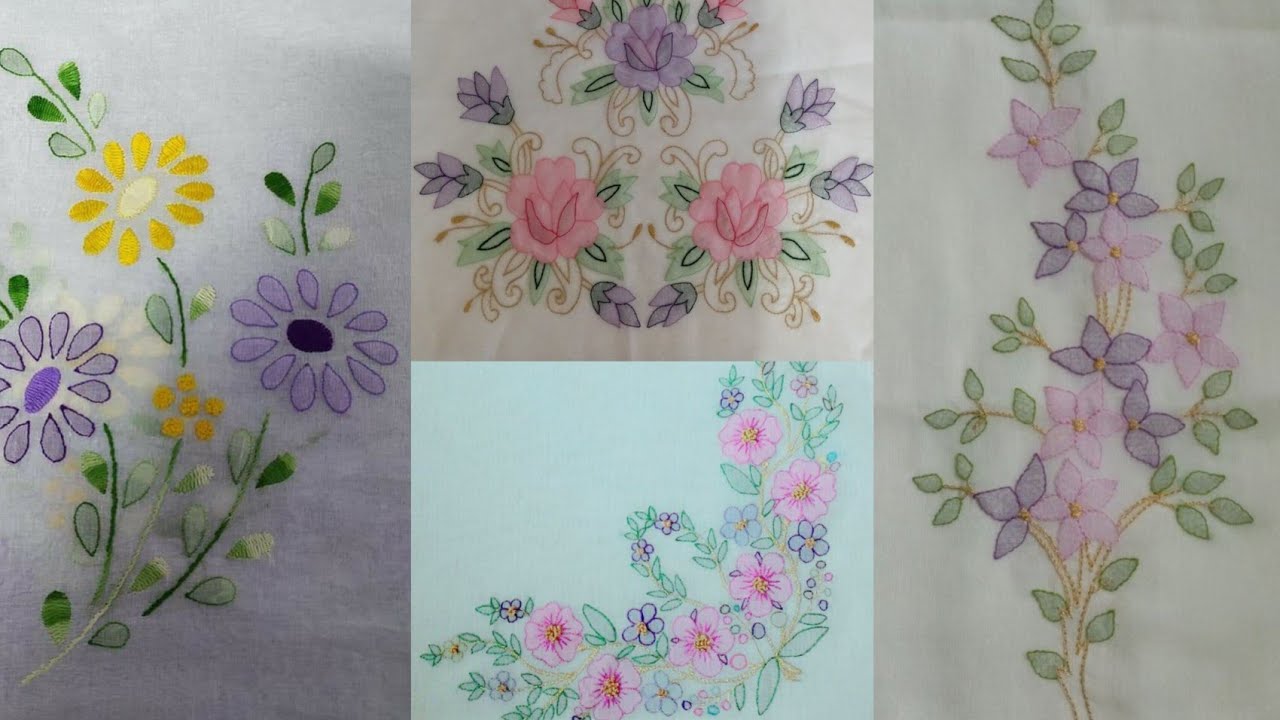 Most Beautiful And easy Shadow work embroidery designs||Hand Embroidery Designs||