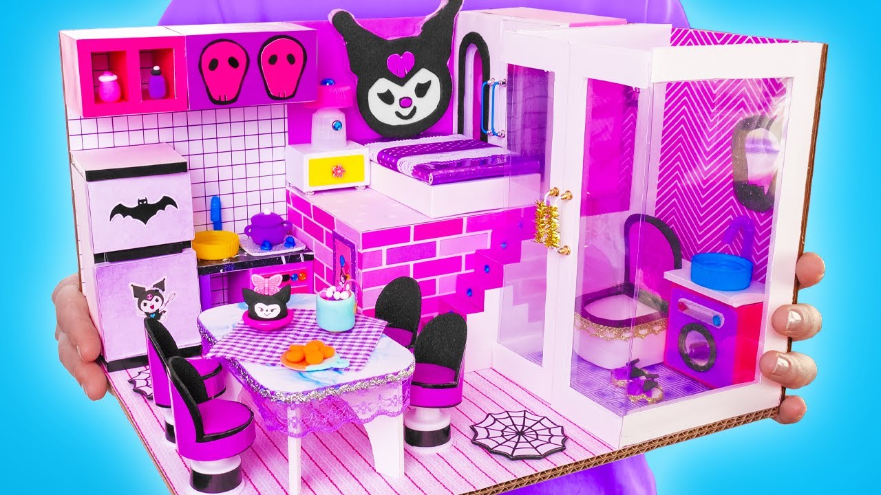 💜 クロミの究極の段ボールマンション 🏠 かわいい段ボール作り