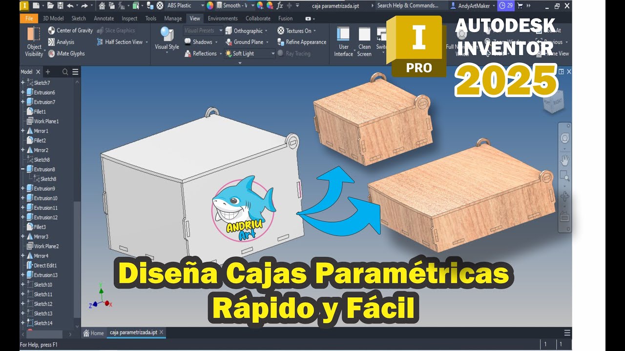 Ahorra Tiempo con Modelos Parametrizados en Autodesk Inventor! Diseña una Caja Flexible en Minutos