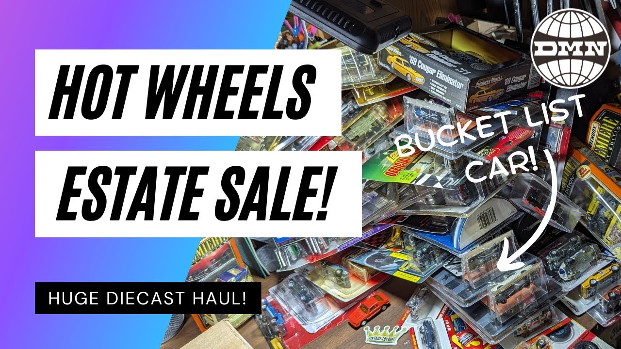 HUGE Estate Sale 1/64 Diecast Haul for less than $60! Vintage Hot Wheels Premiums for $1!!!