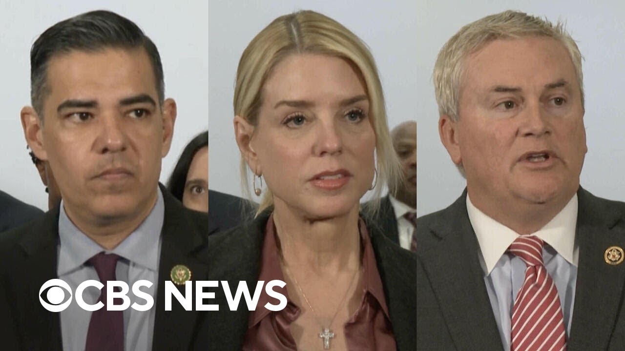 Bondi, Garcia and Comer speak after Democrats walk out of Epstein briefing