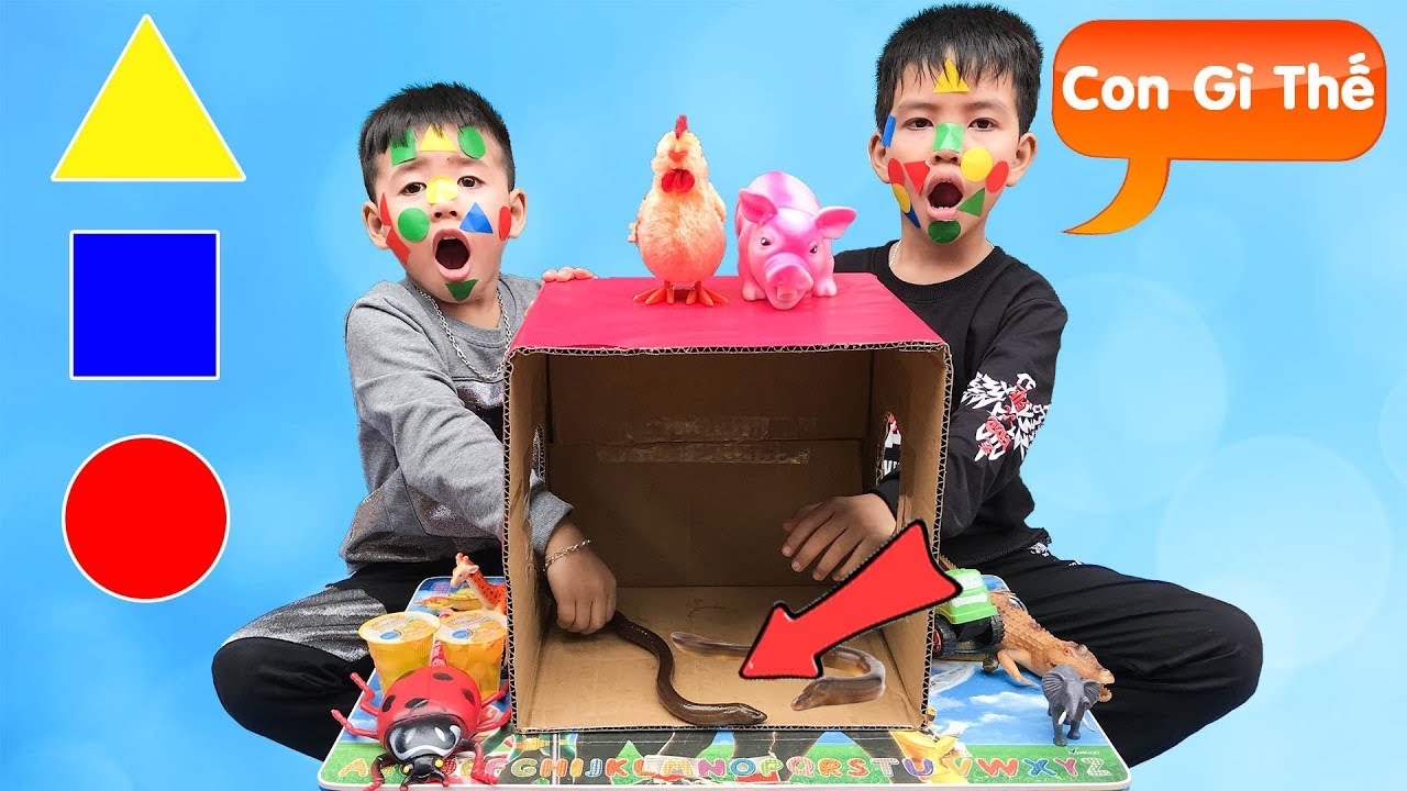 Tam Giác Vuông Tròn Phiên Bản Thử Thách Đoán Đồ Vật Bất Ngờ ♥ Min Min TV Minh Khoa