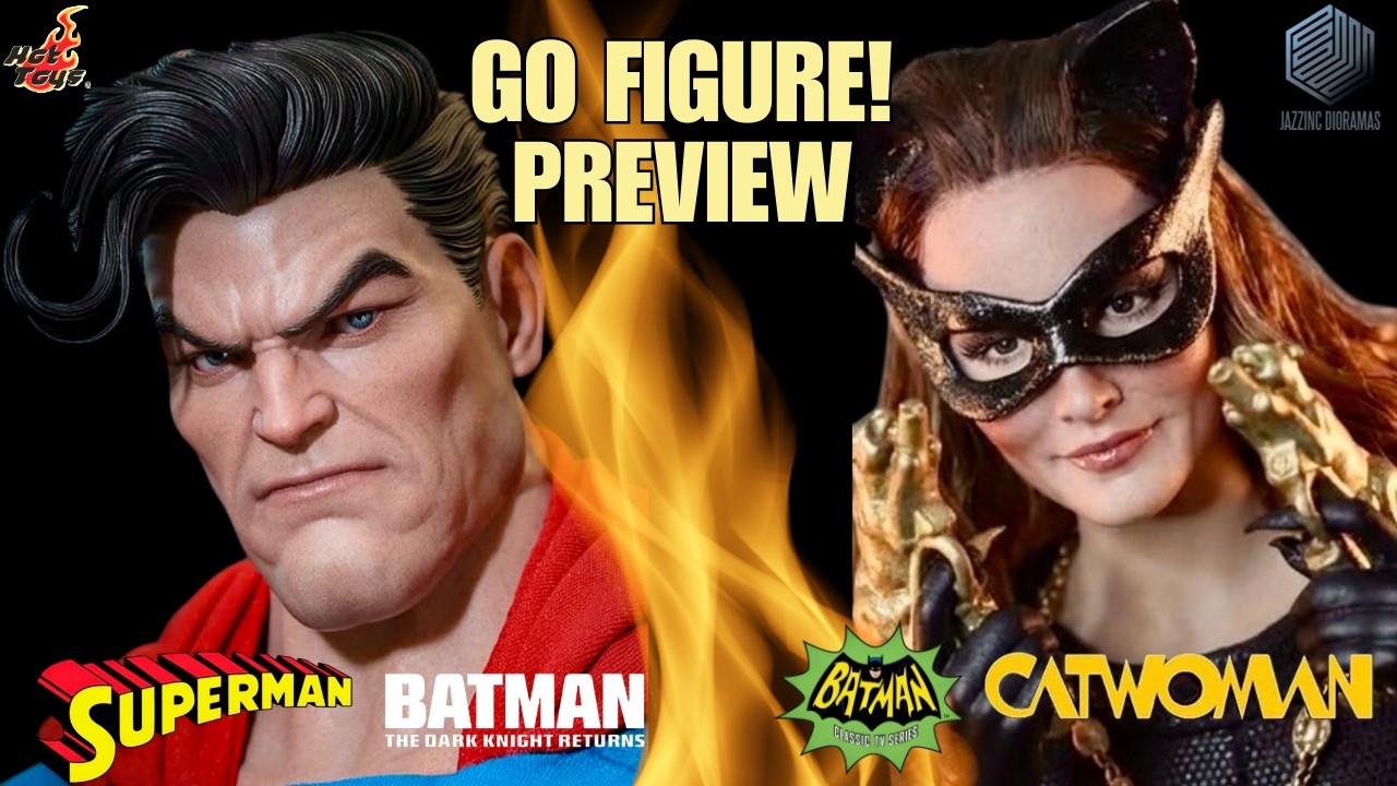 Предварительный просмотр фигурок Hot Toys Супермен: Темный рыцарь возвращается и Jazzinc 1966 Жен...
