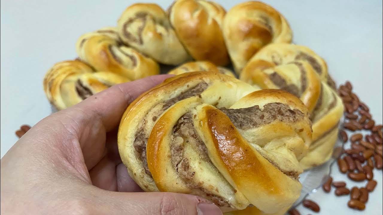 Twisted Monggo Bread | Red Bean Paste Filling | How to Make Filipino Bread