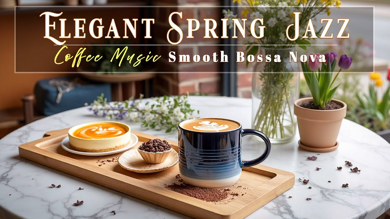 Elegant Spring Coffee Jazz ☕ Smooth Bossa Nova Piano and Morning Café Music for Relax, Study & Work